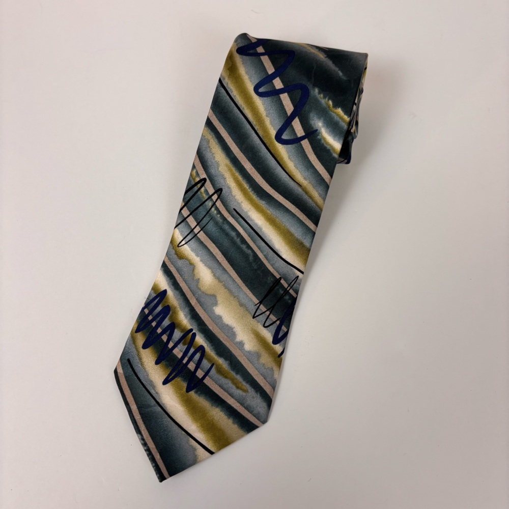 J. Garcia Chicken & Cat Limited Edition Collection 47 100% Silk Abstract 60x3.5